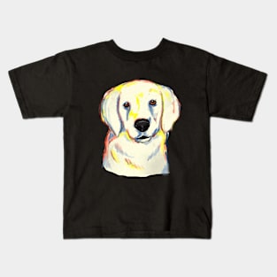 Golden Retriever Color- Art Watercolor Gift Kids T-Shirt